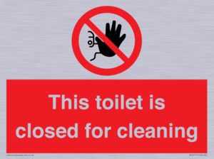 This toilet is closed for cleaning